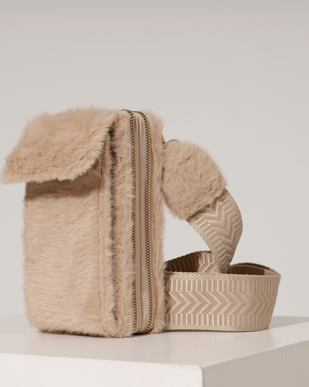 Schouder- telefoontas Miley Taupe