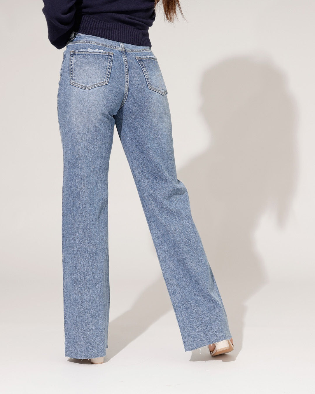 Queen Hearts | Wide leg jeans Nina-9 Donkerblauw