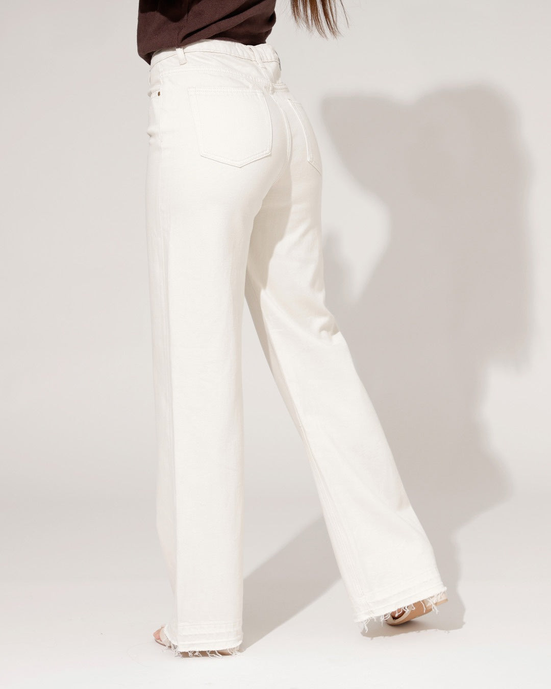 Queen Hearts | Wide leg jeans Vive Beige
