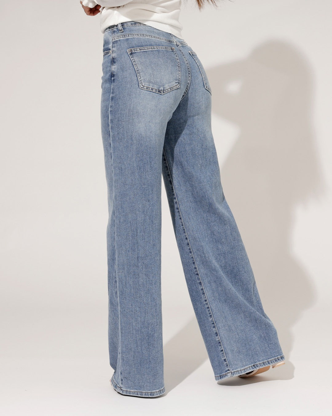 Hello Miss | Wide leg jeans Amber-1 Blauw