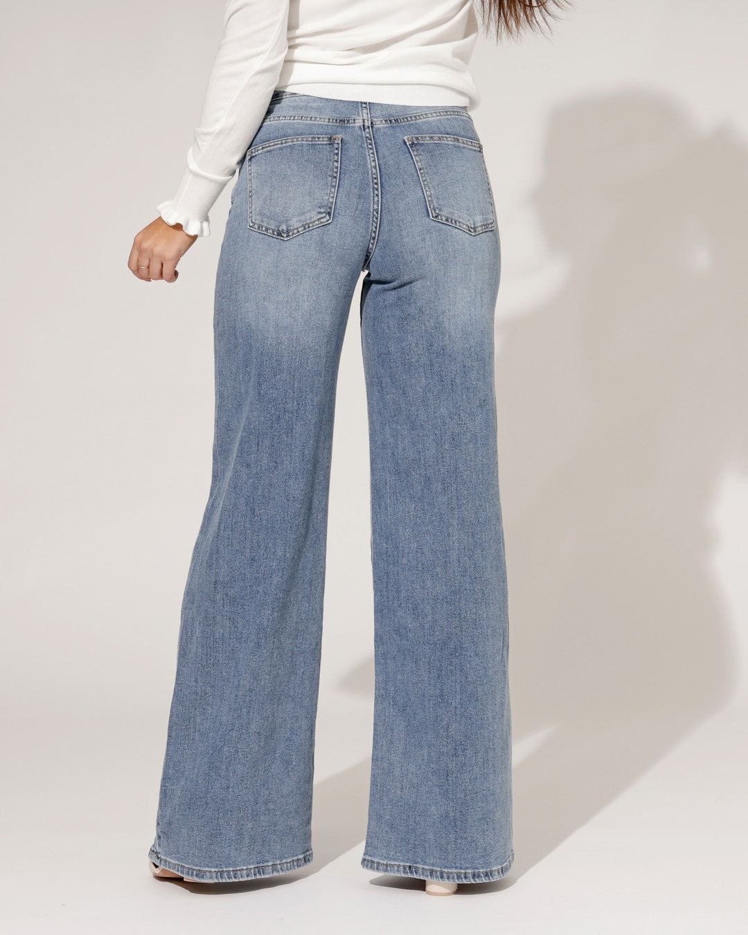 Hello Miss | Wide leg jeans Amber-1 Blauw
