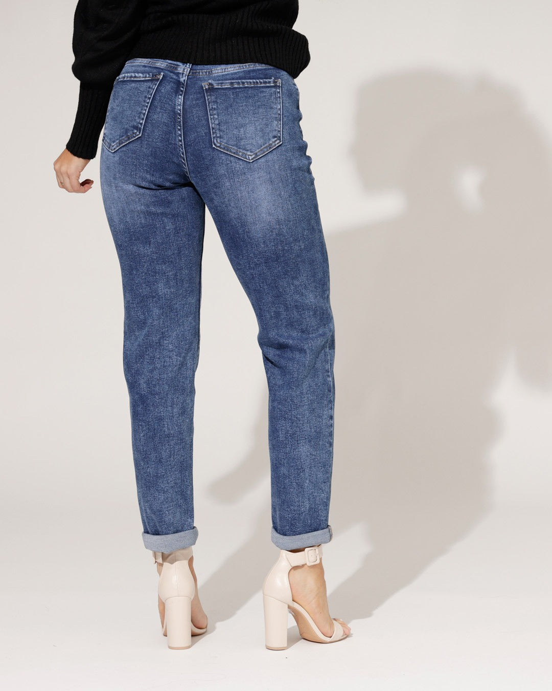 Hello Miss | Mom jeans Stella-2 Donkerblauw