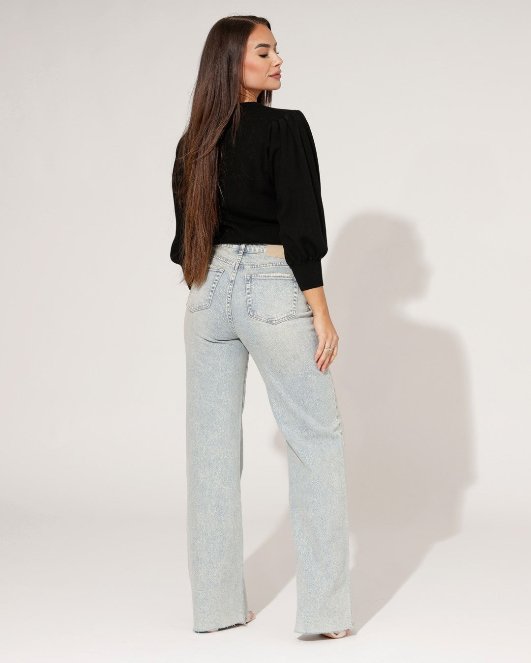 Queen Hearts | Wide leg jeans Nina-18 Blauw