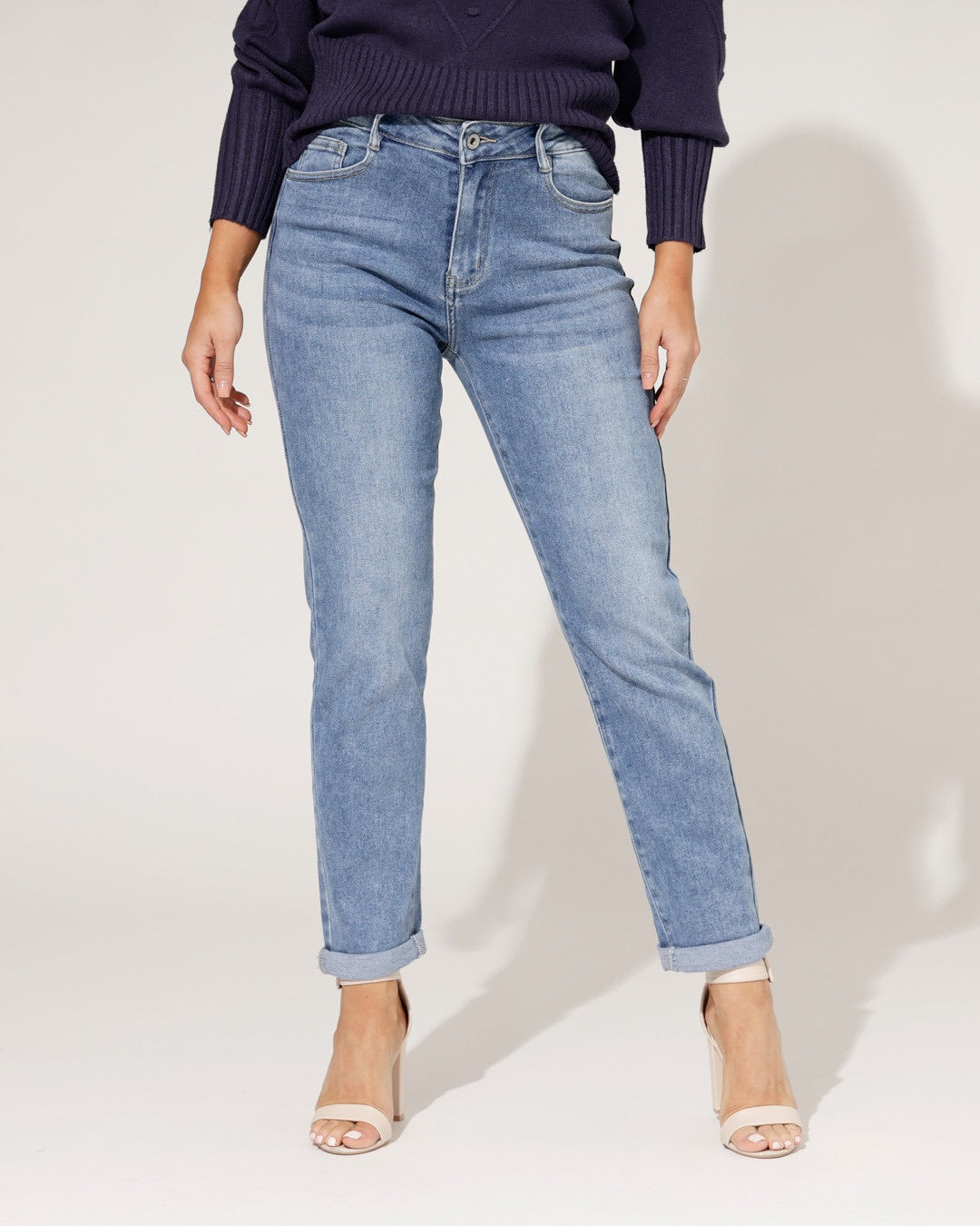 Hello Miss | Mom jeans Savvy-3 Blauw