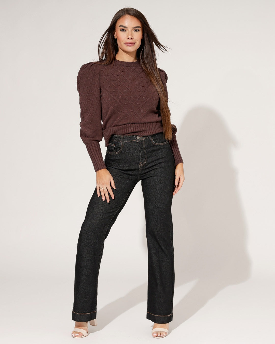 Folyrose | Wide leg jeans Giulia Donkerblauw