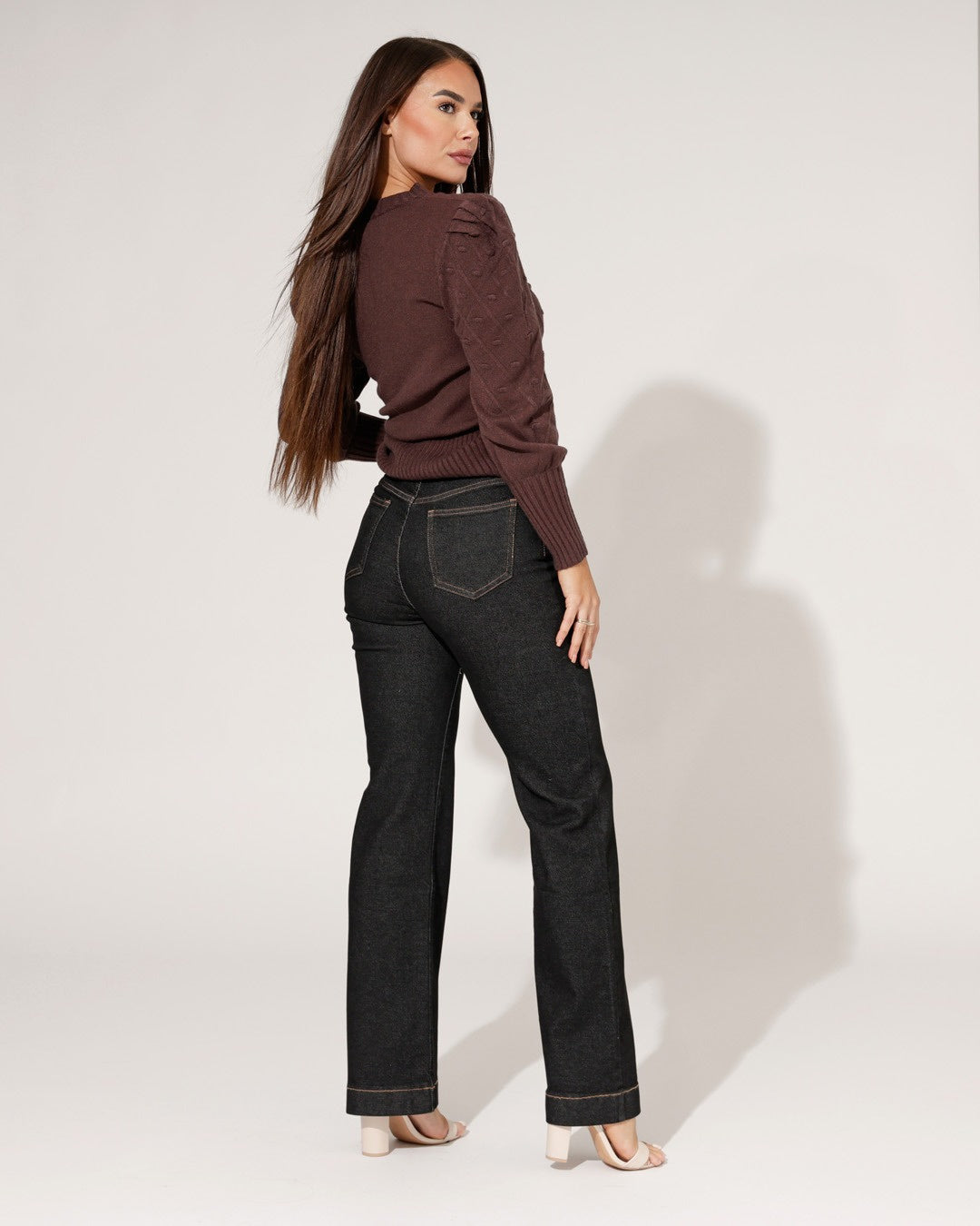 Folyrose | Wide leg jeans Giulia Donkerblauw