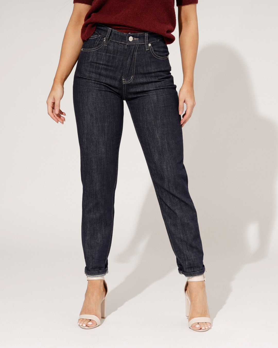 Jewelly | Mom jeans Pia Donkerblauw