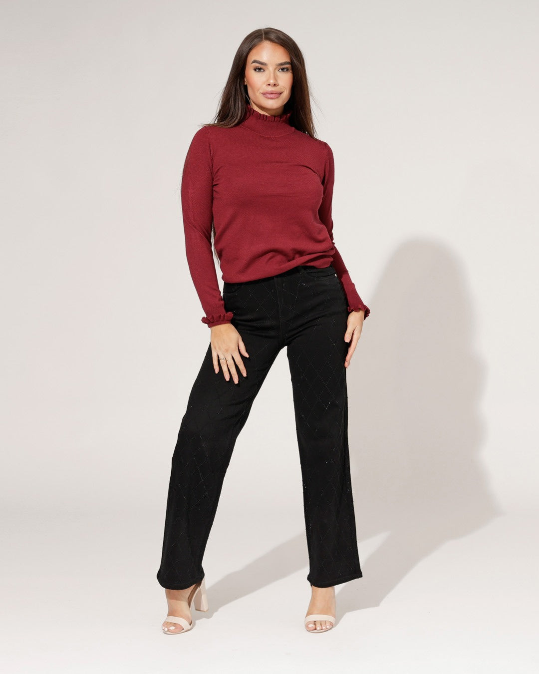 Folyrose | Straight jeans Perla Zwart