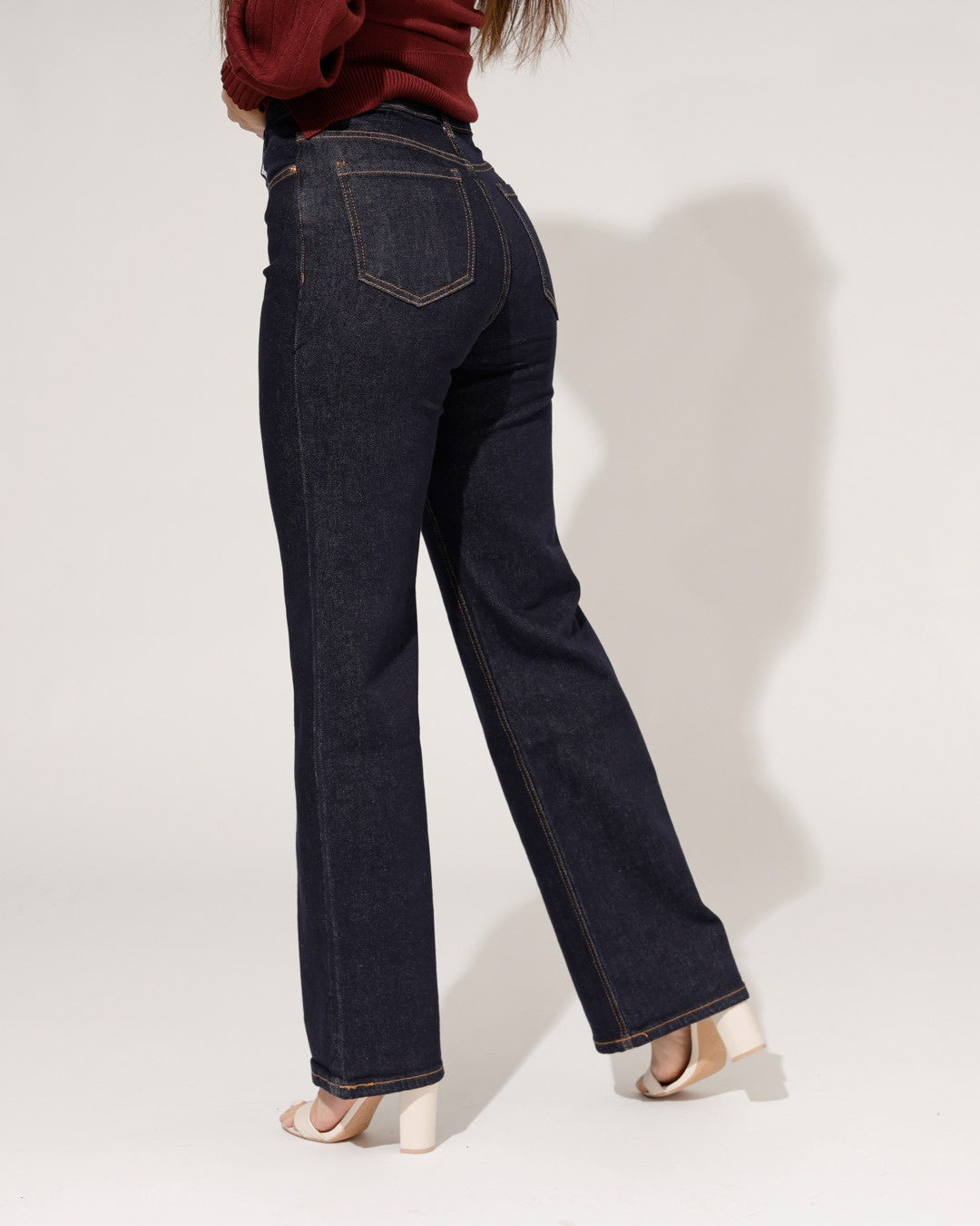 Jewelly | Wide leg jeans Jade Donkerblauw
