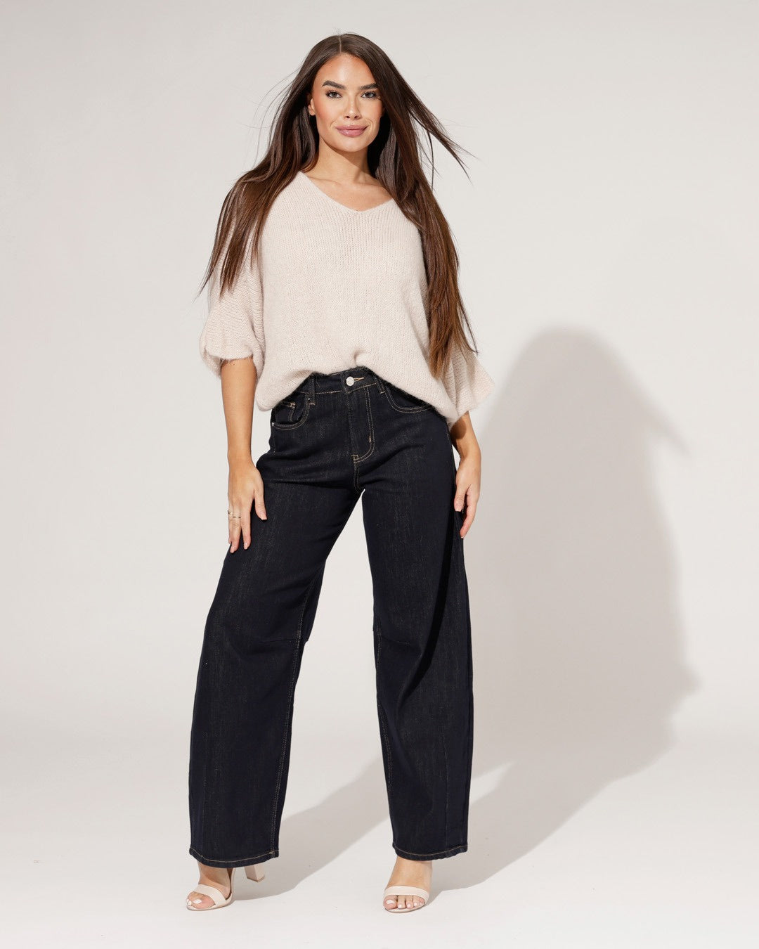 Karostar| Barrel jeans Joy-2 Donkerblauw