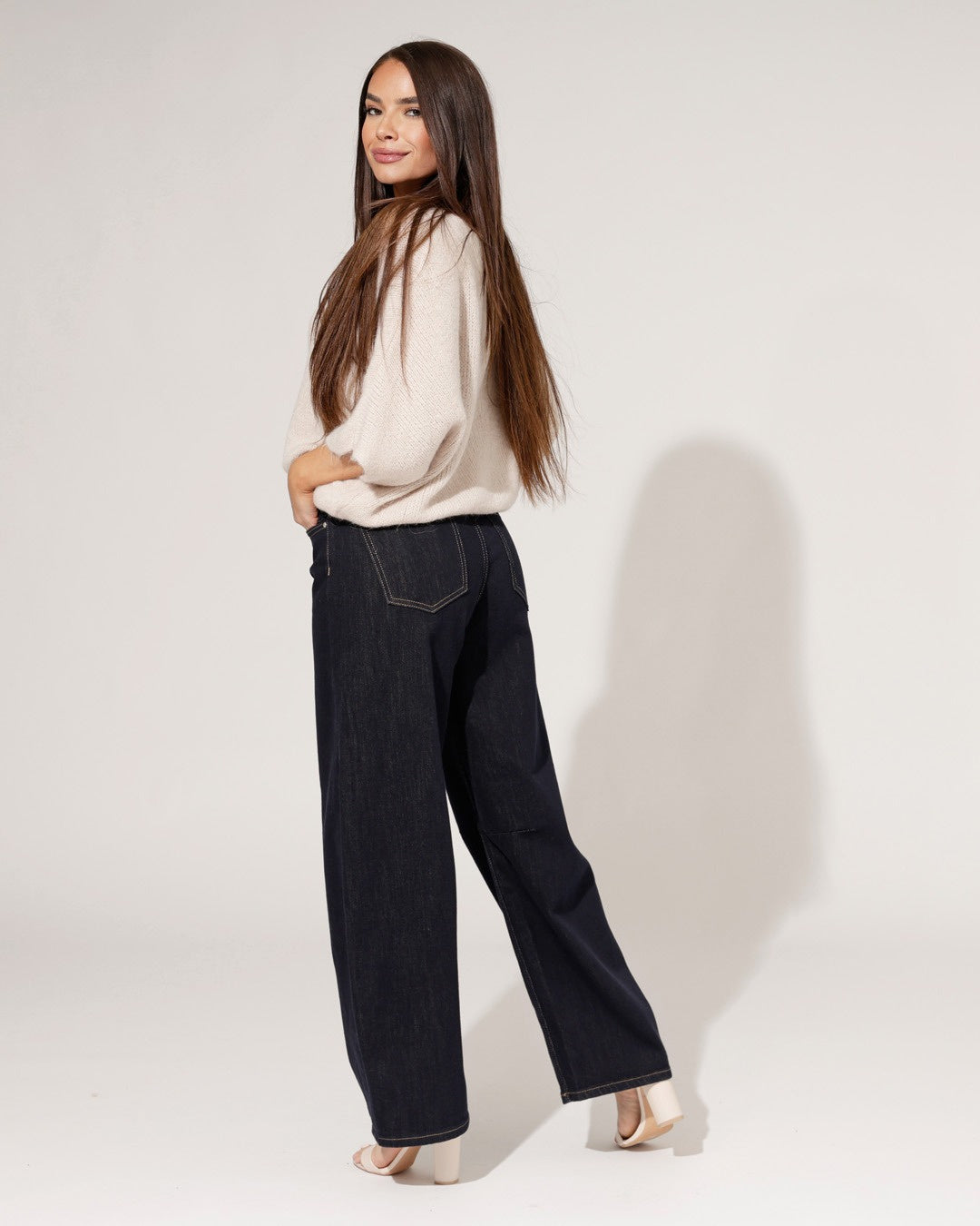 Karostar| Barrel jeans Joy-2 Donkerblauw
