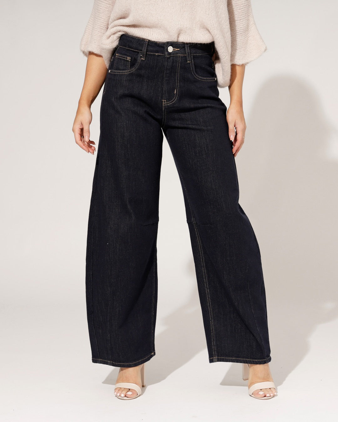 Karostar| Barrel jeans Joy-2 Donkerblauw