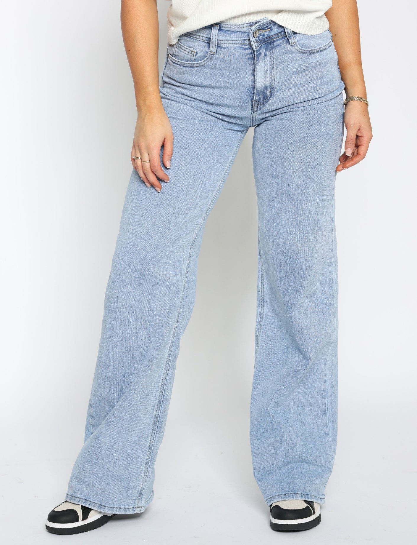 Hello Miss | Wide leg jeans HM6640 Blauw