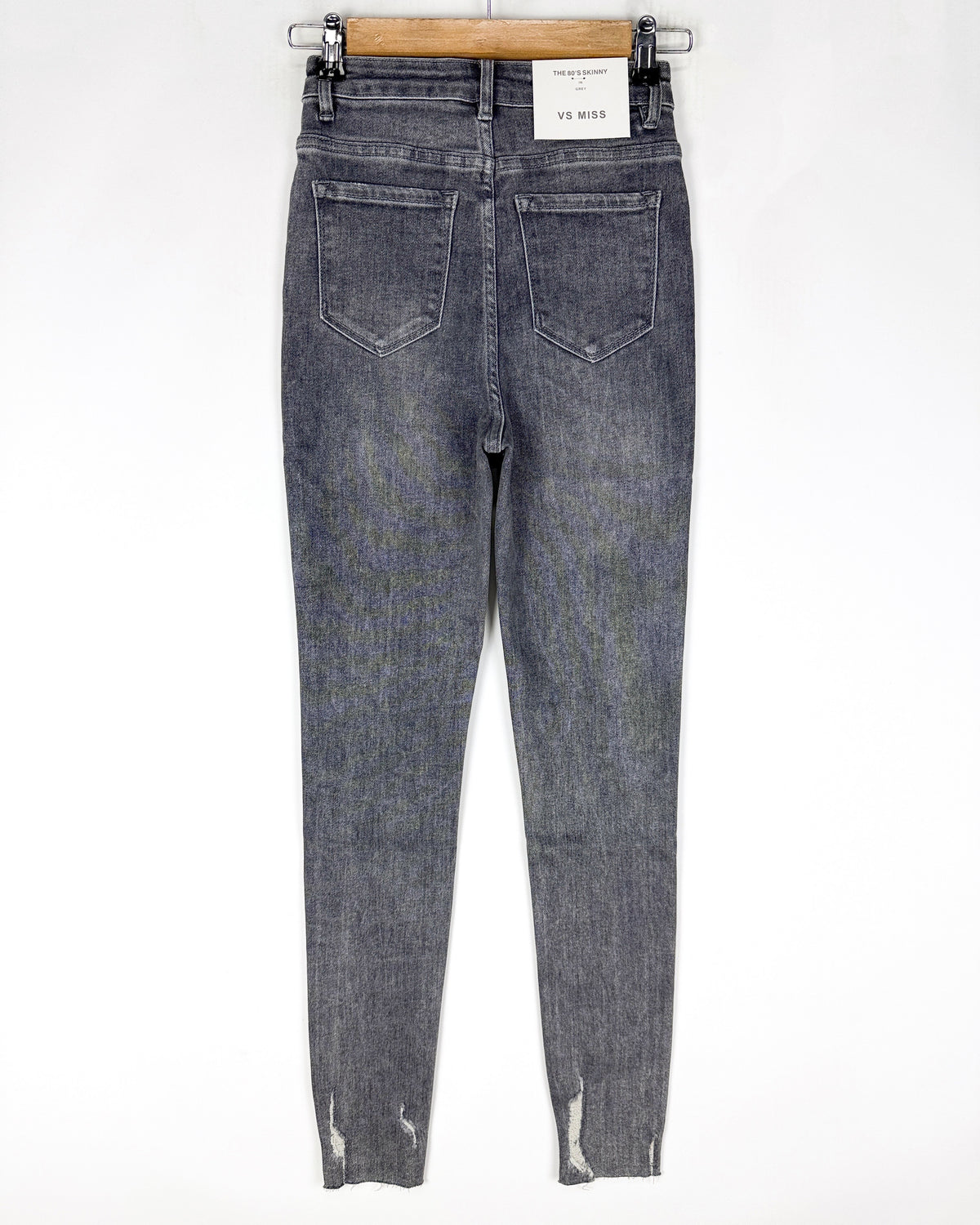 VS Miss Skinny jeans, Super high waist Evi in grijs, extra aanzicht 4