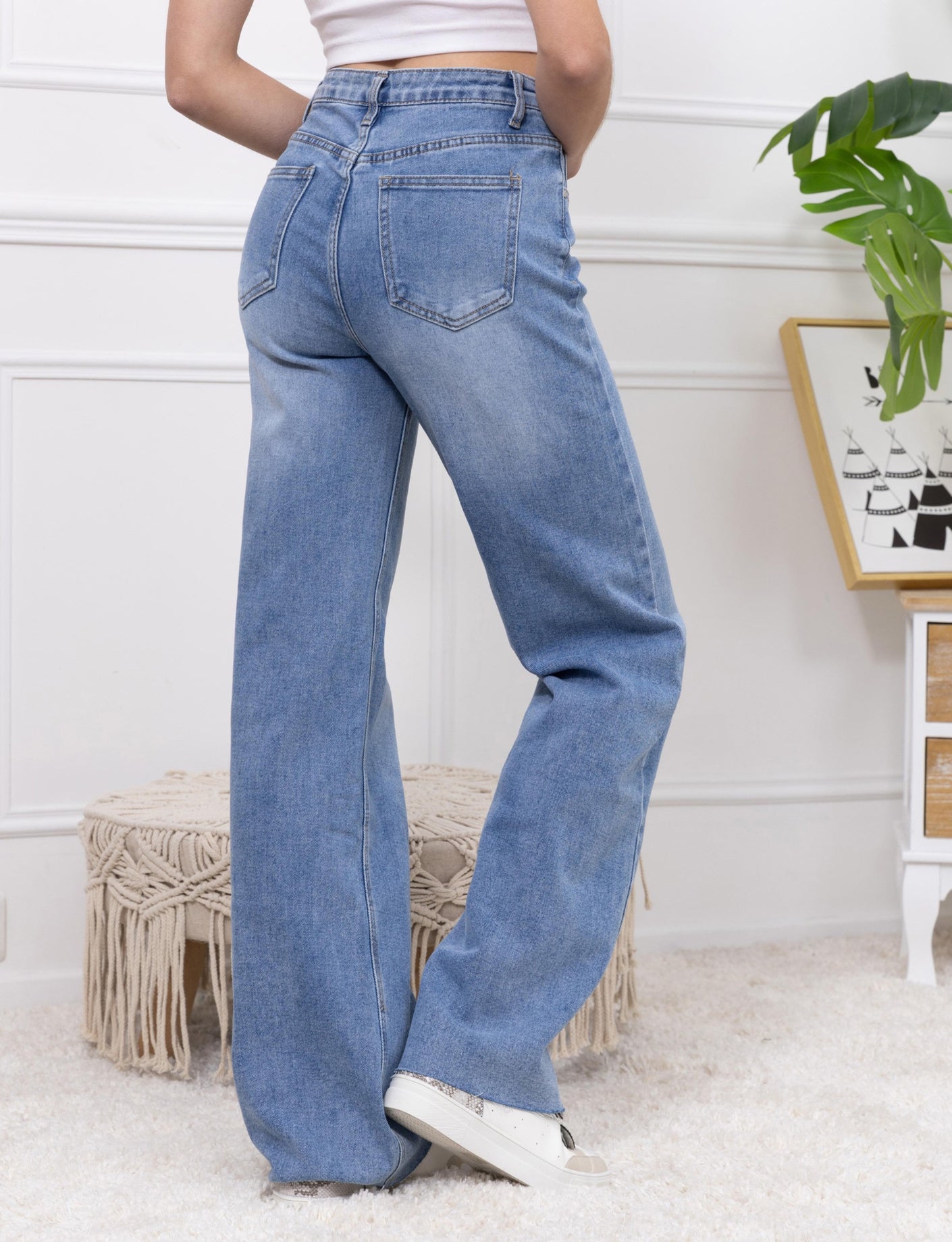 Folyrose | Wide leg jeans Nola Blauw