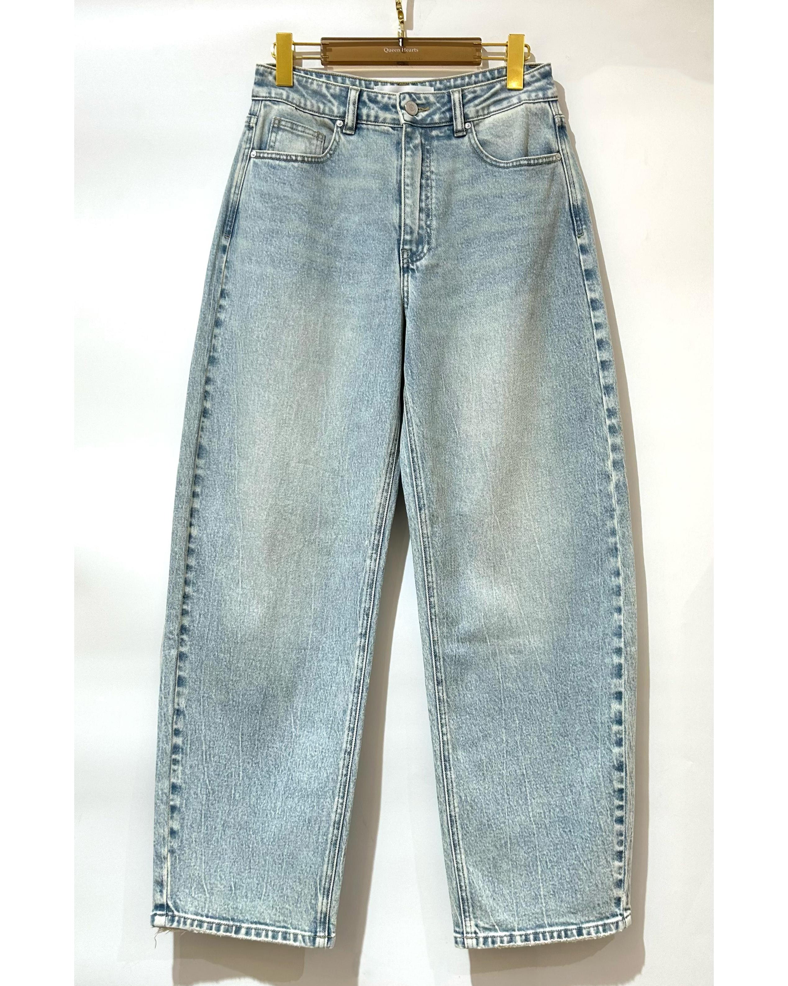Queen Hearts | Barrel jeans Nola-1 Blauw