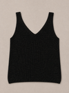 Glitter top met V-hals Zoe Zwart