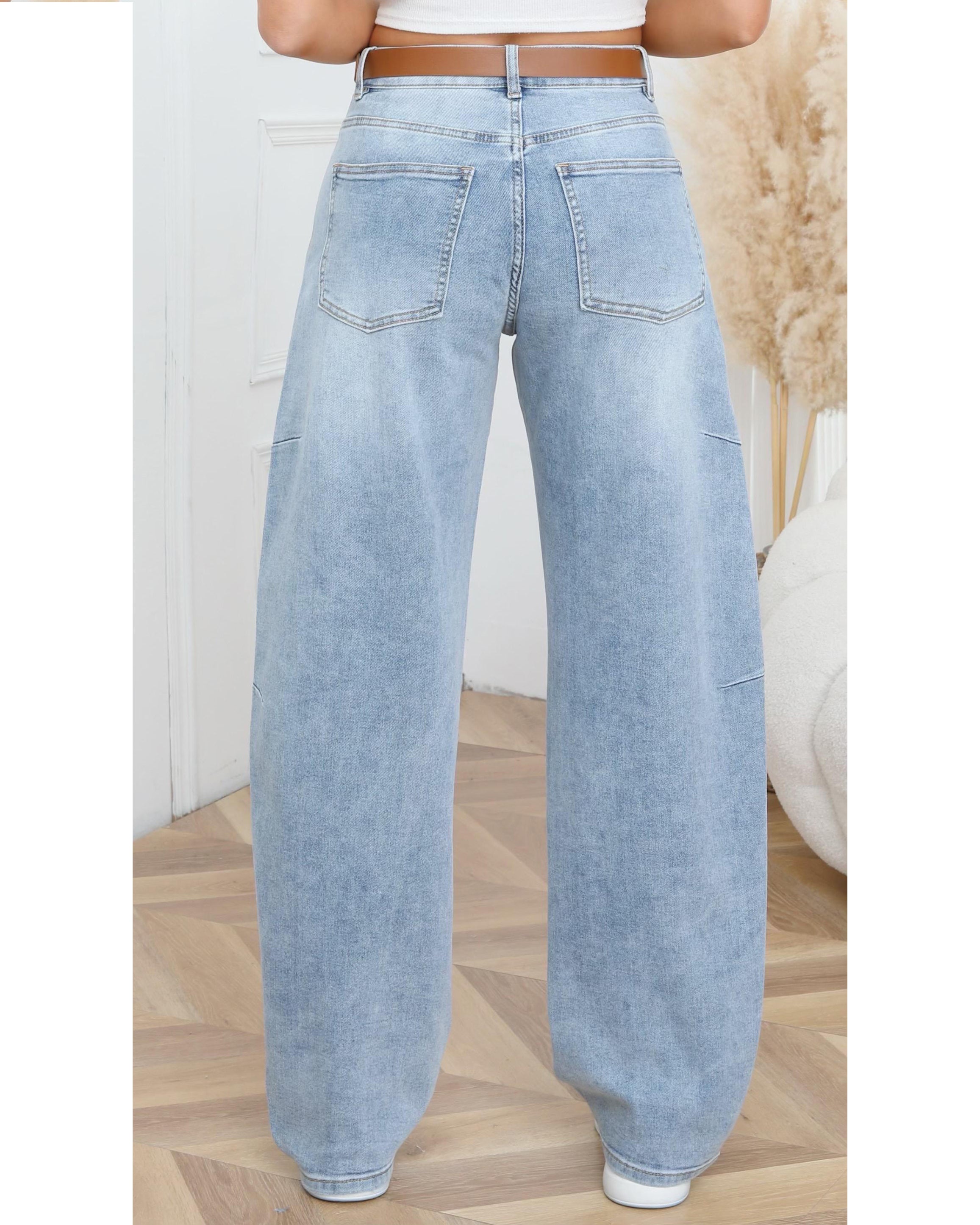 Laulia | Barrel jeans Livia Blauw