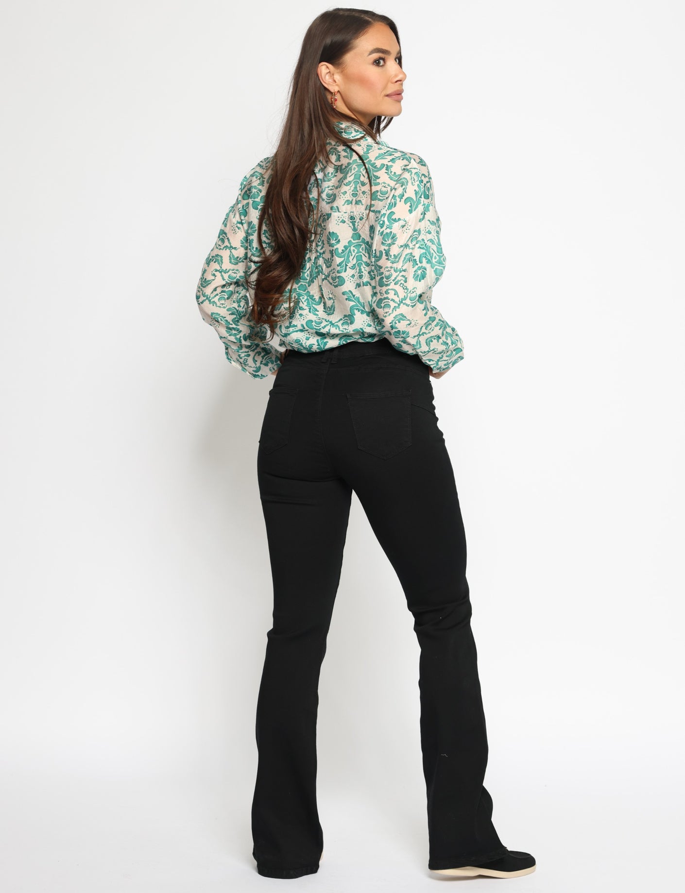 Norfy | Flared jeans Suus Zwart