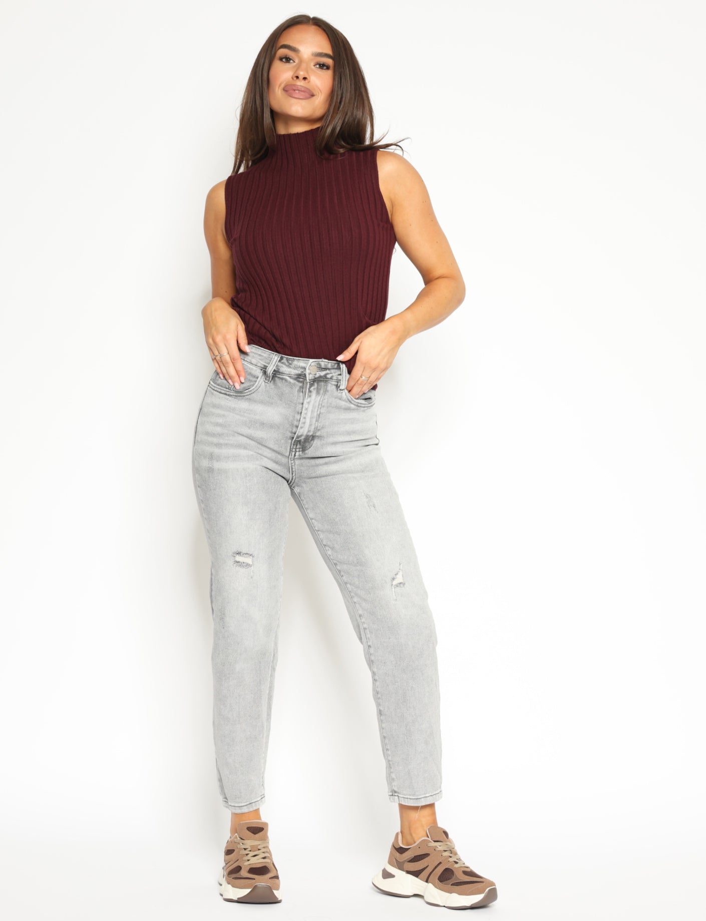 Denim style | Mom jeans Mara Grijs