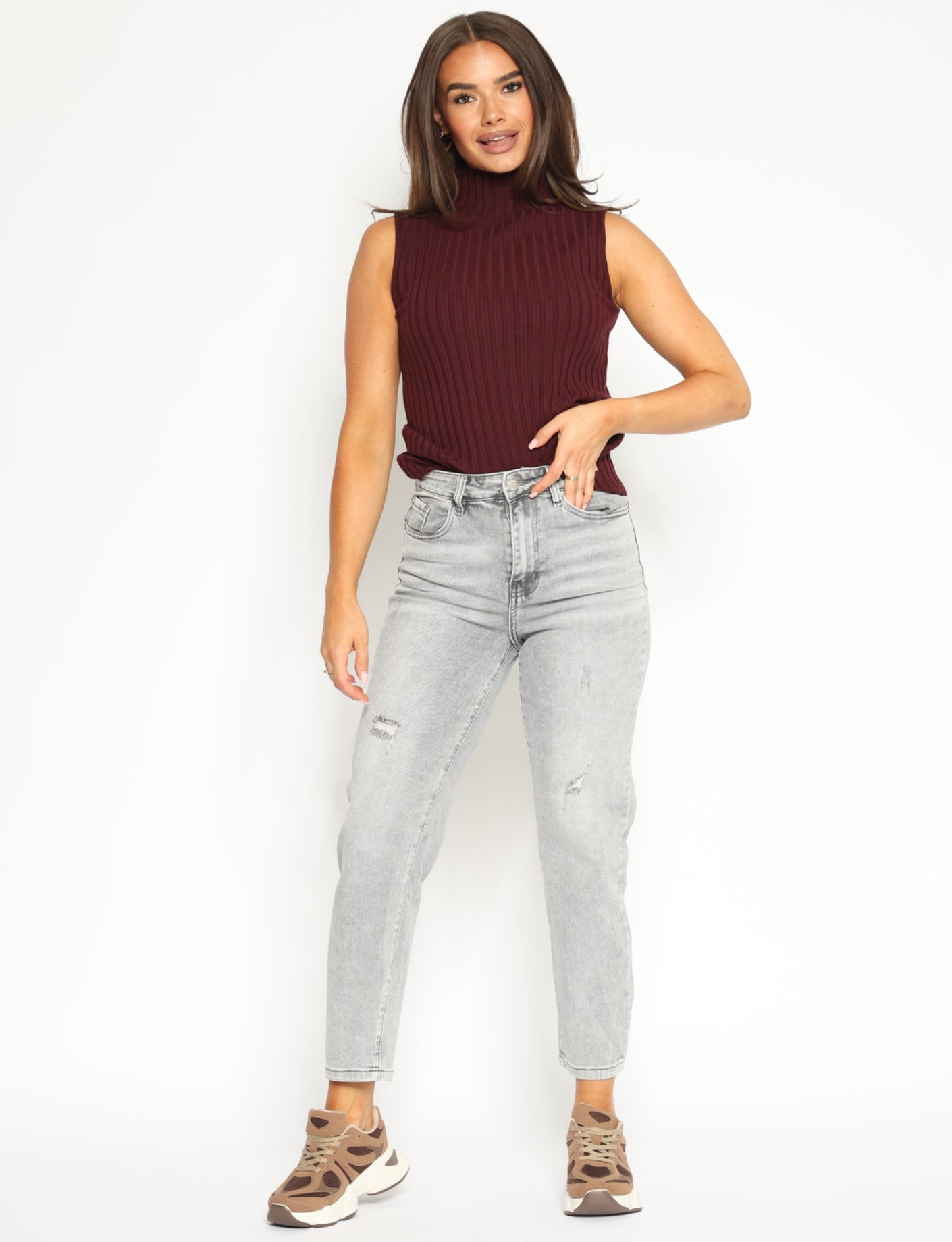 Denim style | Mom jeans Mara Grijs