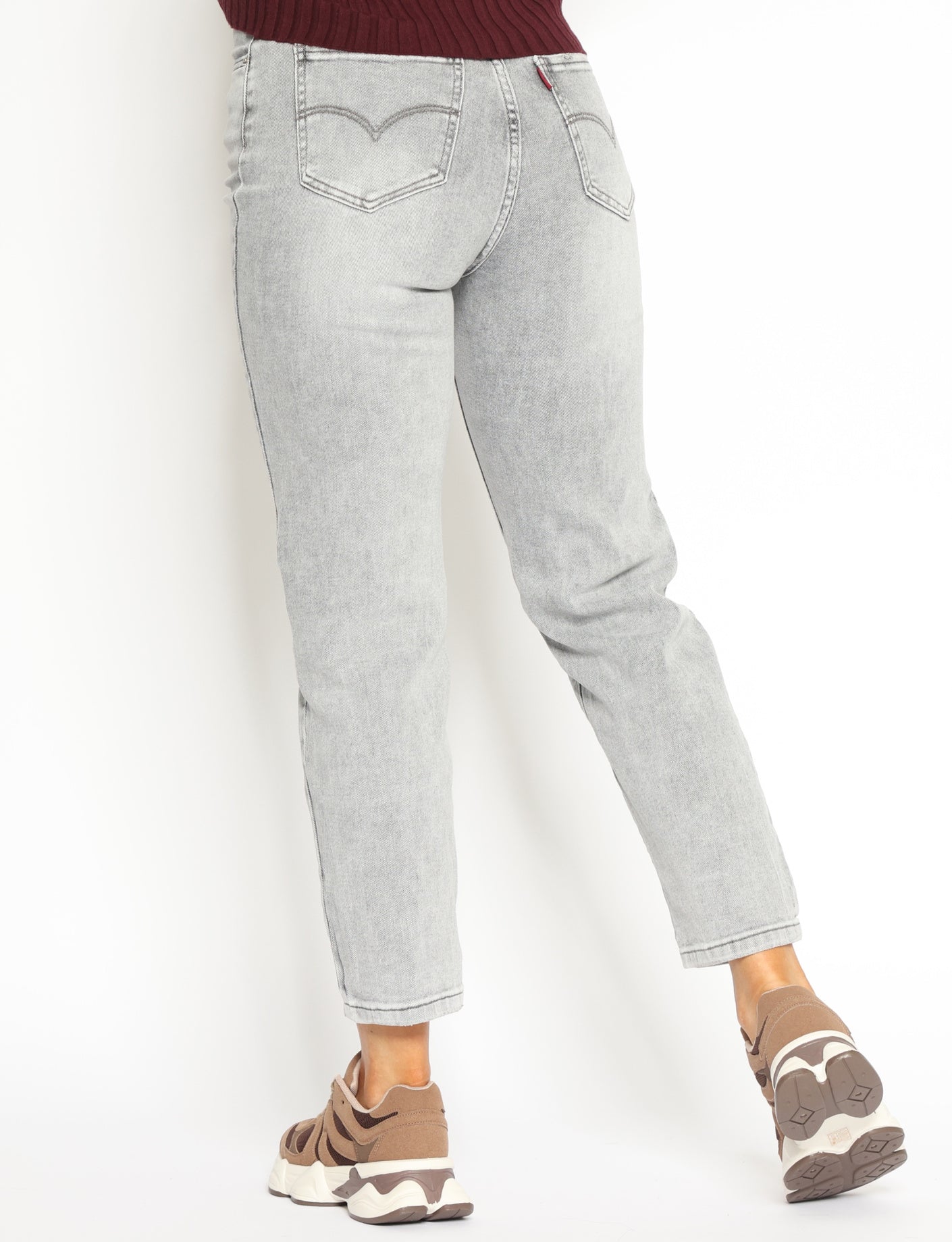 Denim style | Mom jeans Mara Grijs