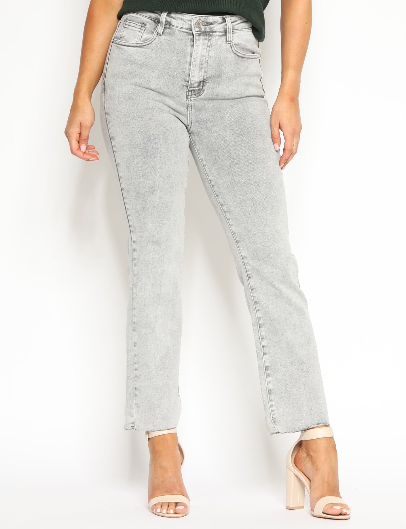 Folyrose | Flared jeans Noor Grijs