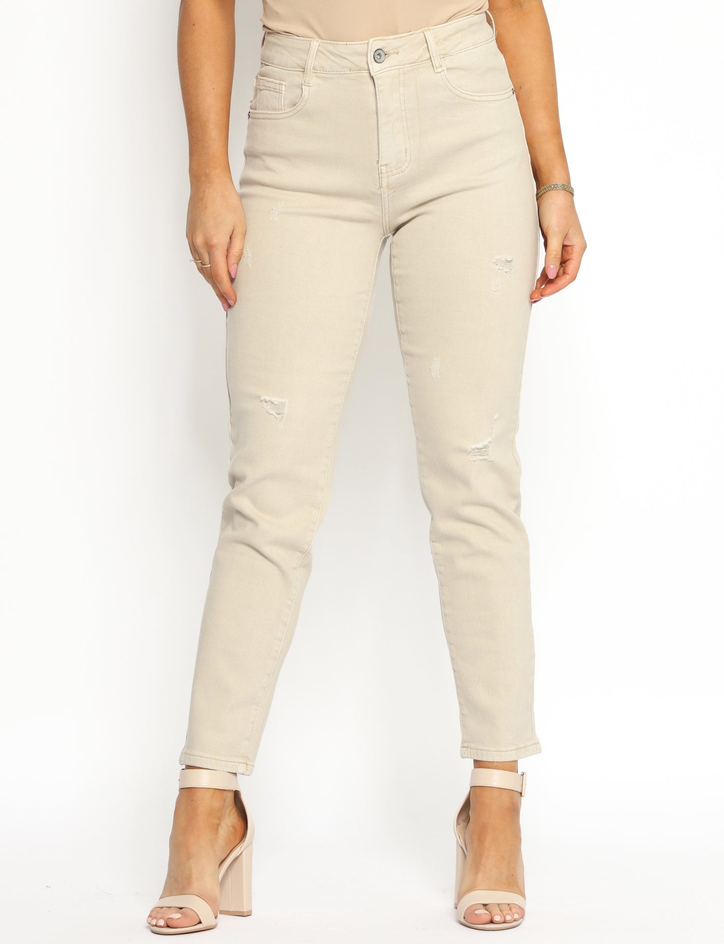 Hello Miss | Mom jeans Mira-6 Beige