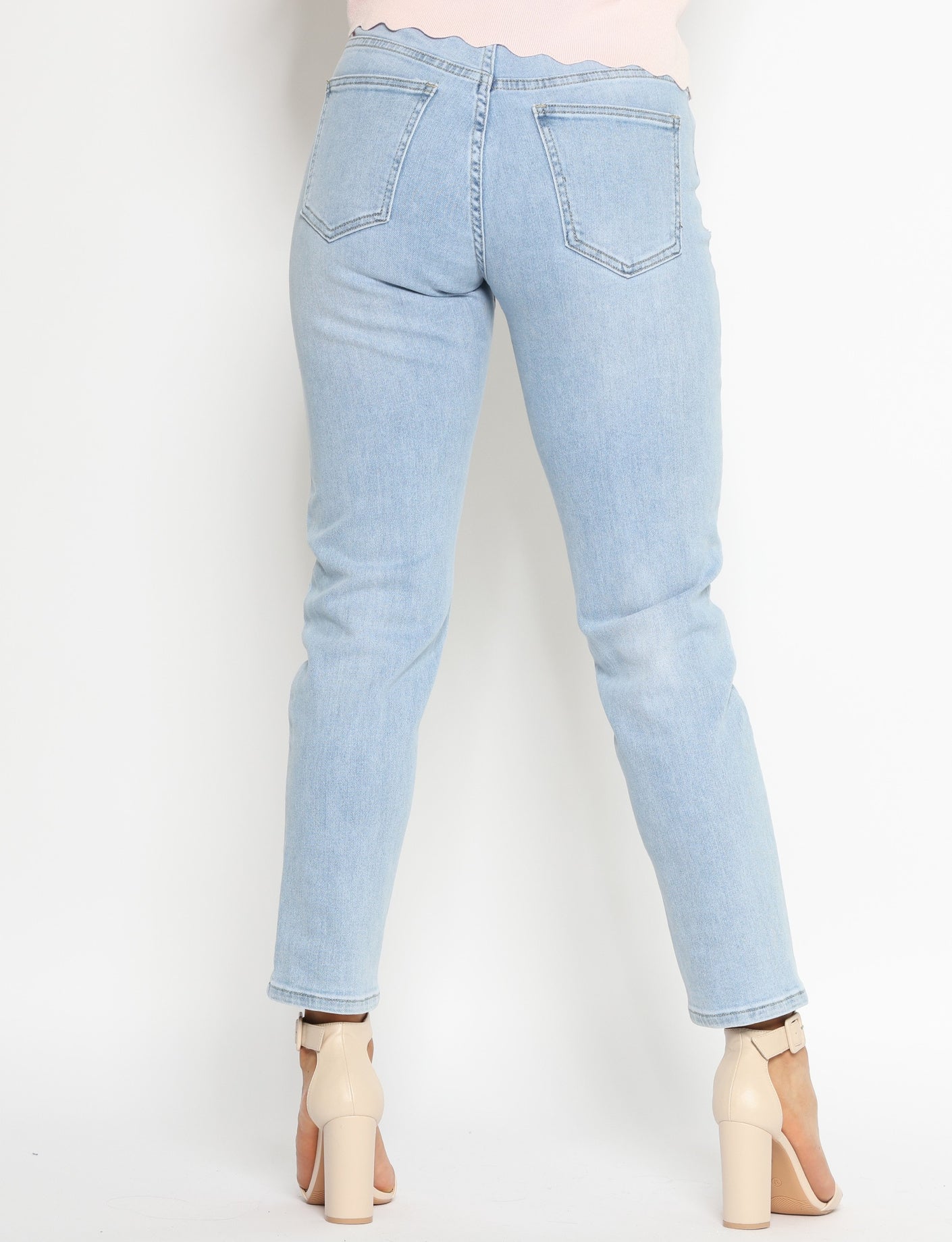 Hello Miss | Mom jeans Vajen-2 Lichtblauw