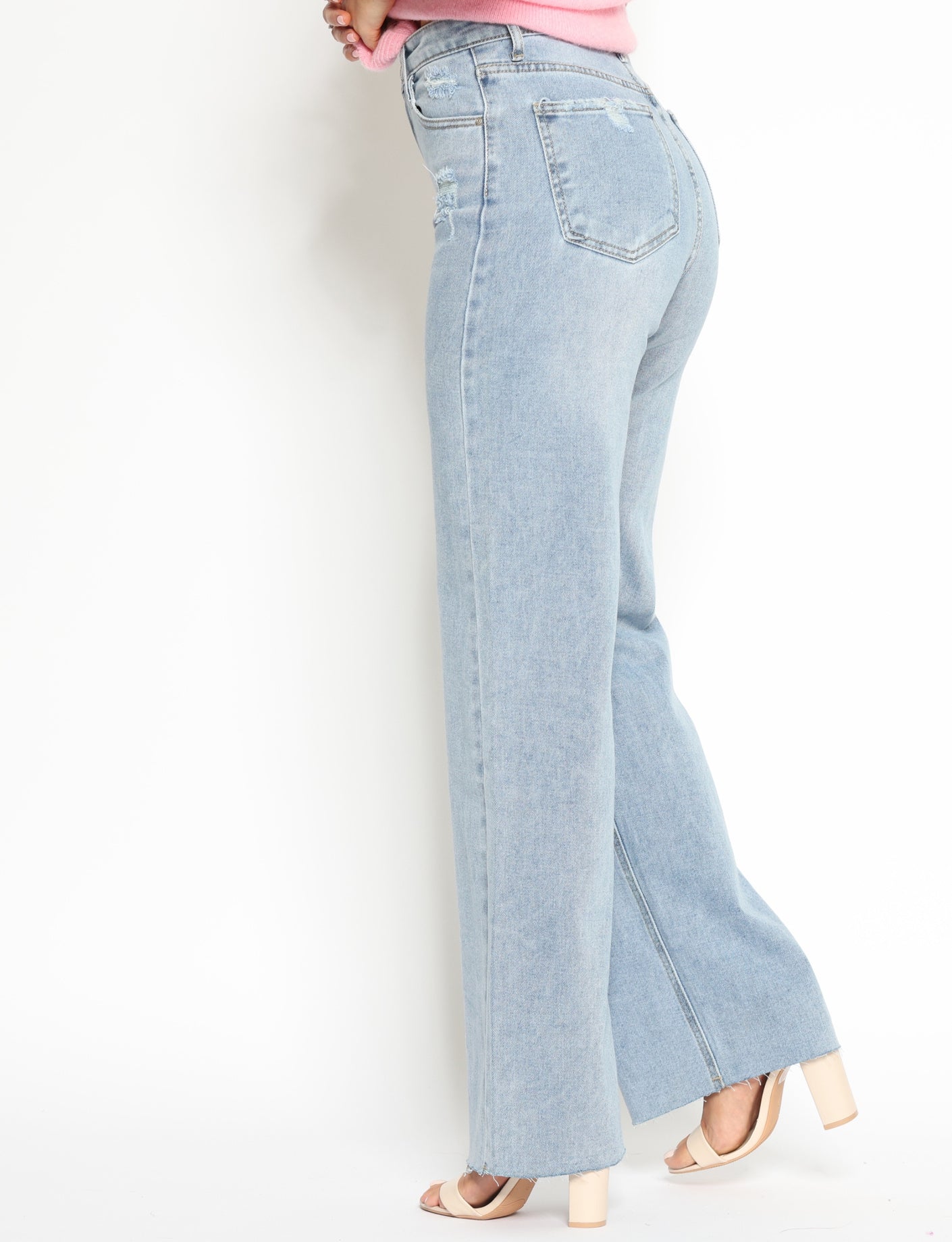 Folyrose | Wide leg jeans Tess Blauw
