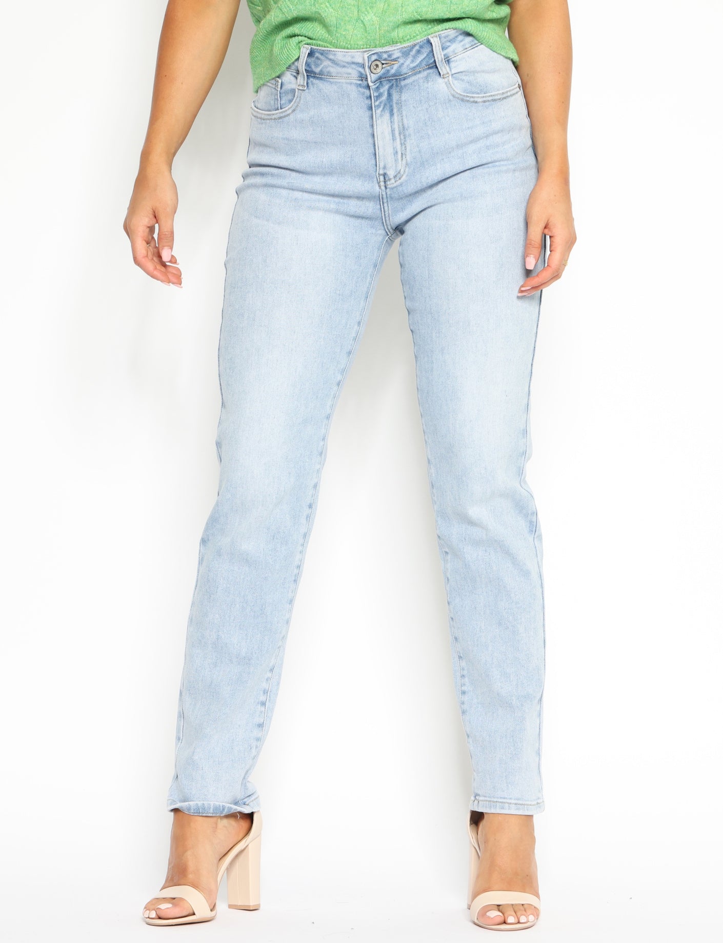 Hello Miss | Mom jeans Savvy-1 Lichtblauw