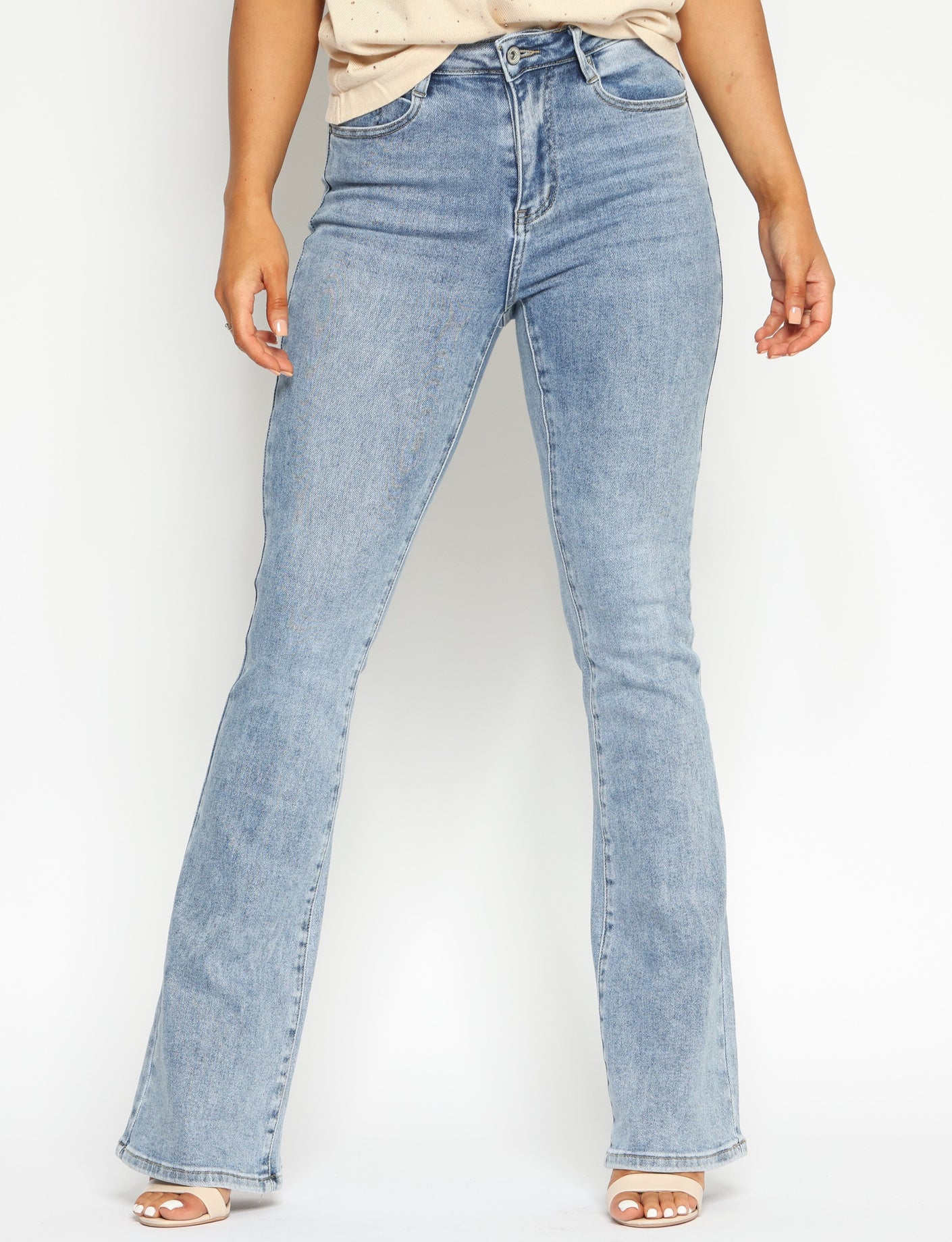 Hello Miss | Flared jeans Mitty-17 Blauw
