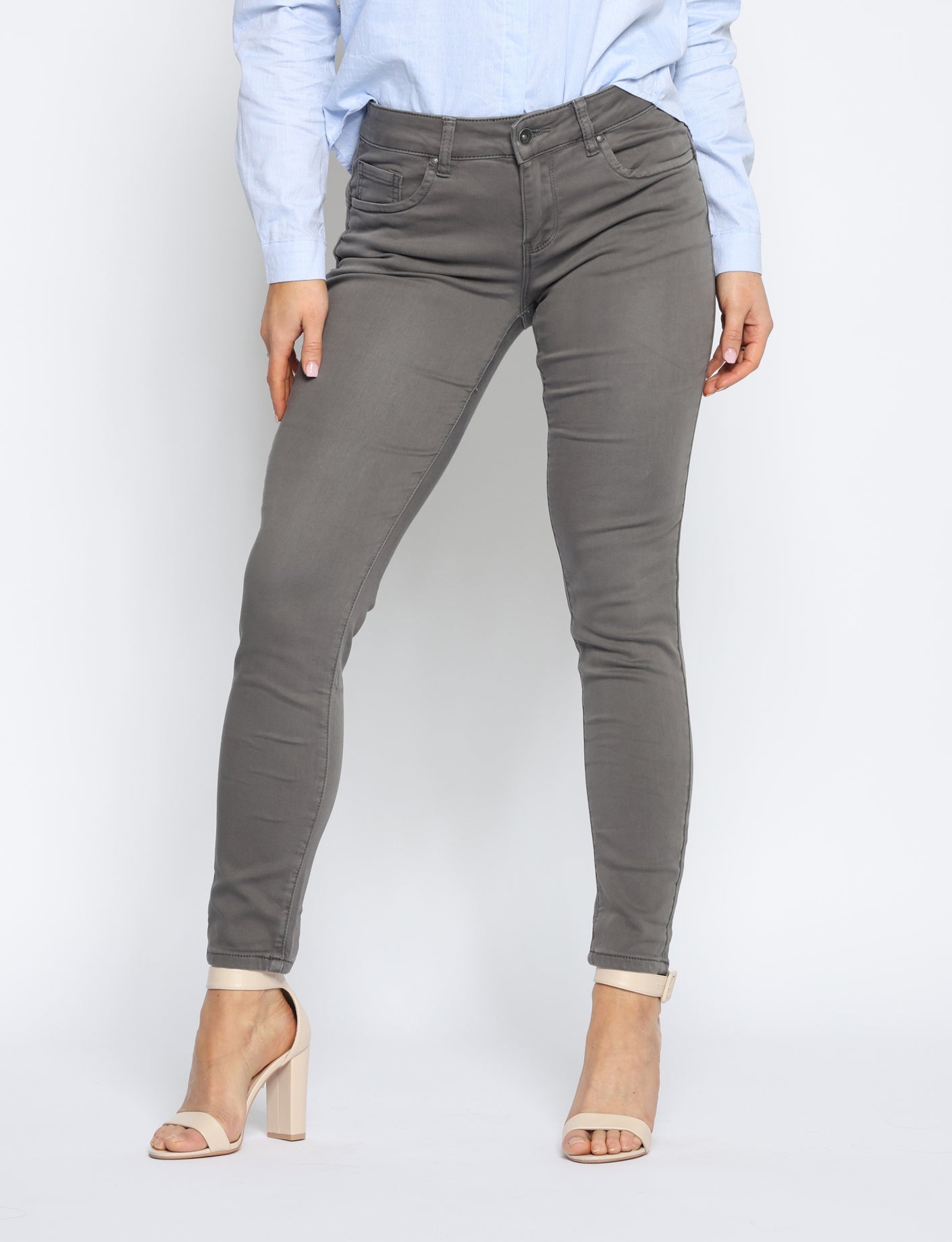 Toxik | Skinny jeans L20077 Grijs