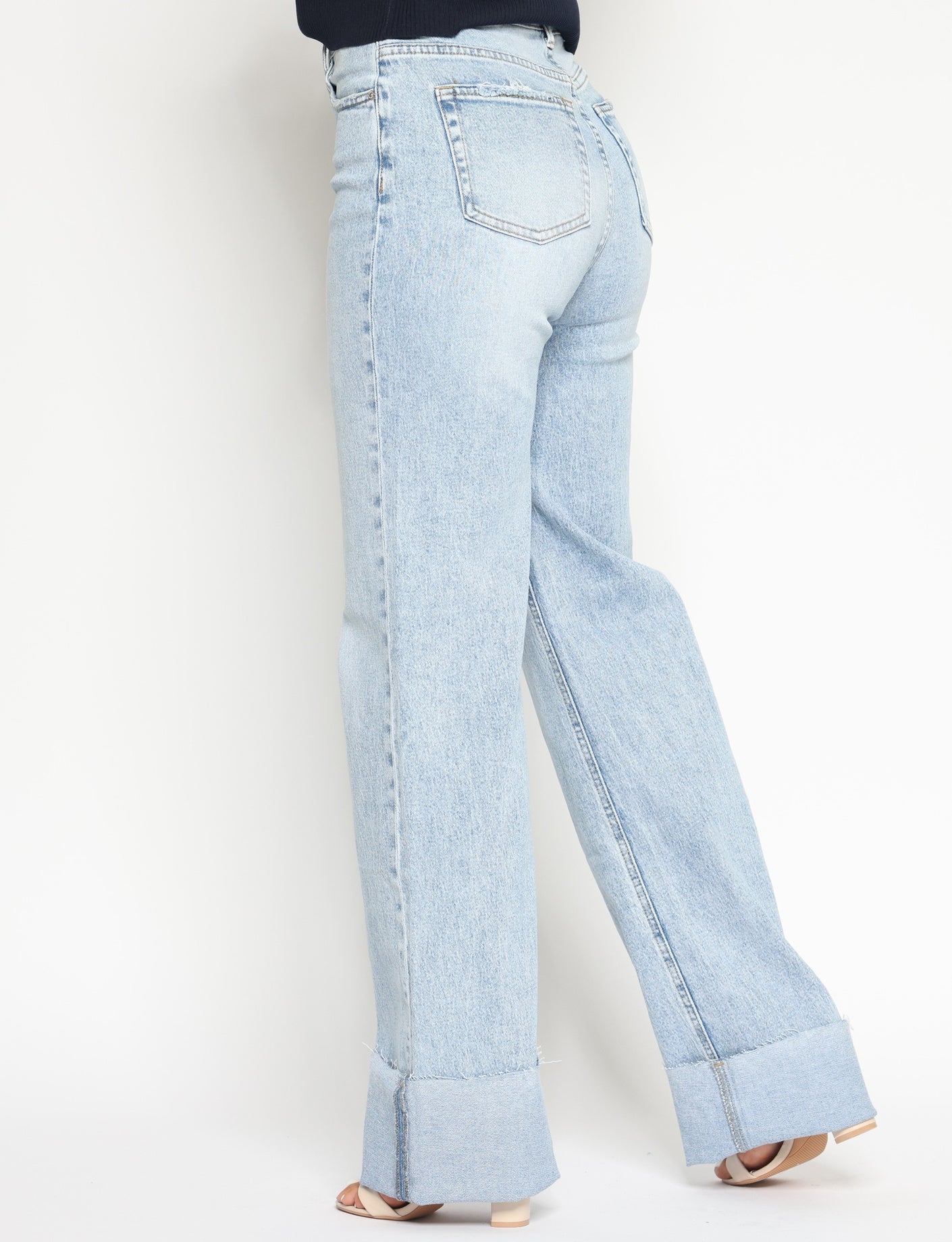 Queen Hearts | Wide leg jeans Jade - extra tall Lichtblauw