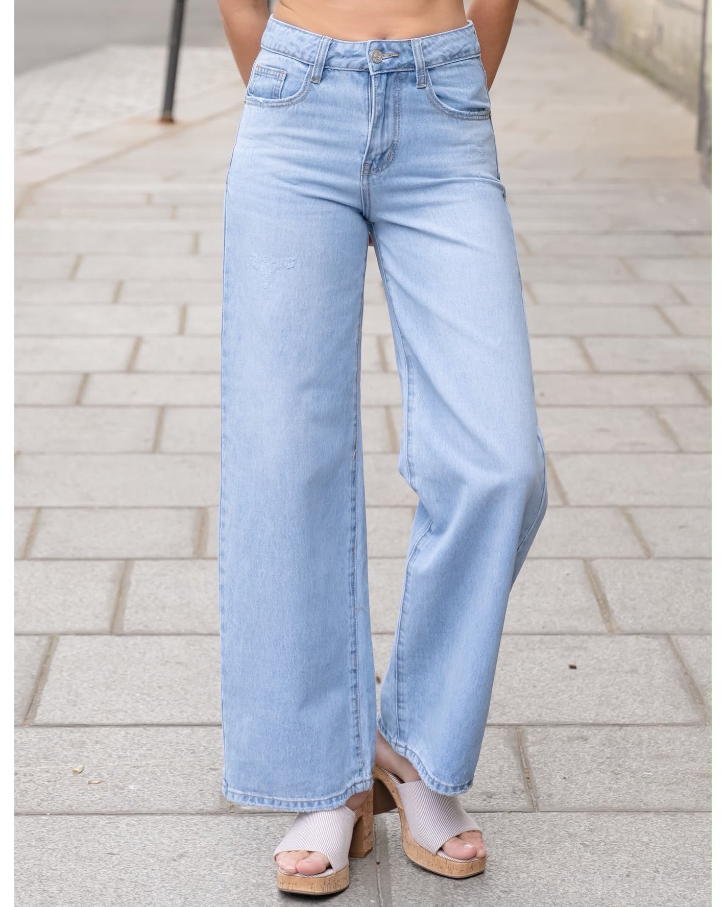 Folyrose | Wide leg jeans Jamie Lichtblauw