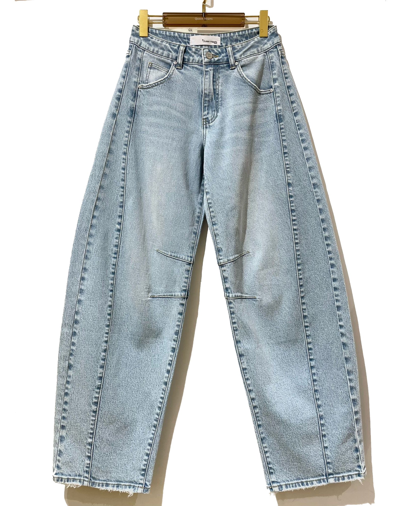 Queen Hearts | Barrel jeans Lucey-1 Lichtblauw