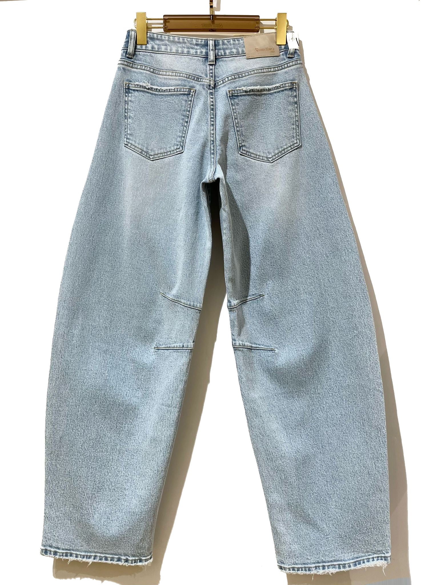 Queen Hearts | Barrel jeans Lucey-1 Lichtblauw