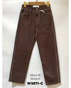 Queen Hearts | Mom jeans met studs Fenna-C Bruin