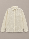Blouse met bloemen Felice Beige
