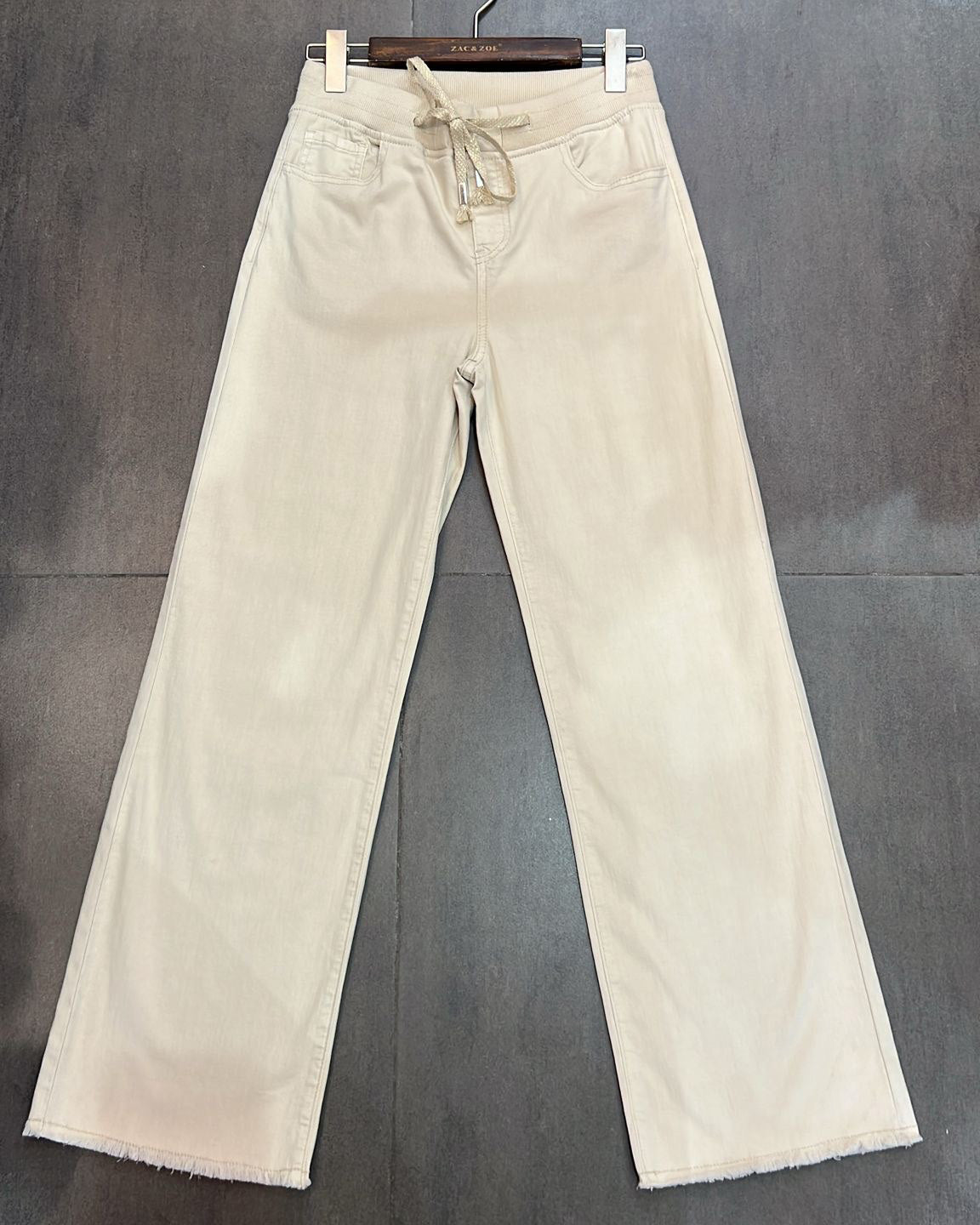 ZAC & ZOE | Wide leg jog jeans Sadie-B Beige