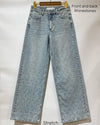 Queen Hearts | Wide leg, Straight jeans Rhinestones all over Tina Blauw