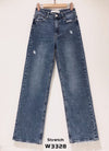 Queen Hearts | Wide leg, Straight jeans Jinney Donkerblauw