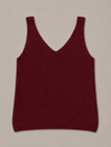 Glitter top met V-hals Zoe Bordeaux