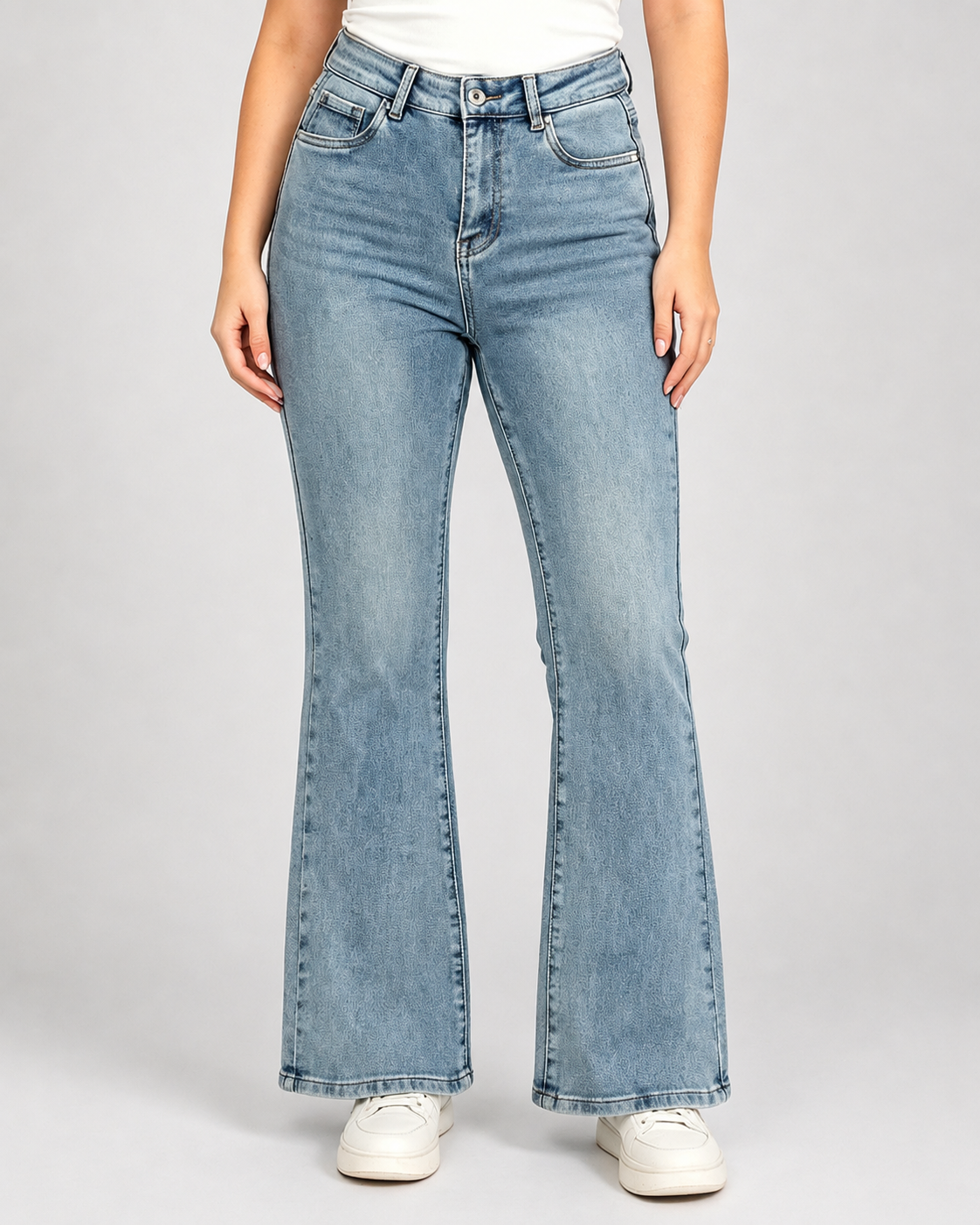 Norfy | Flared jeans Joanne-1 Blauw
