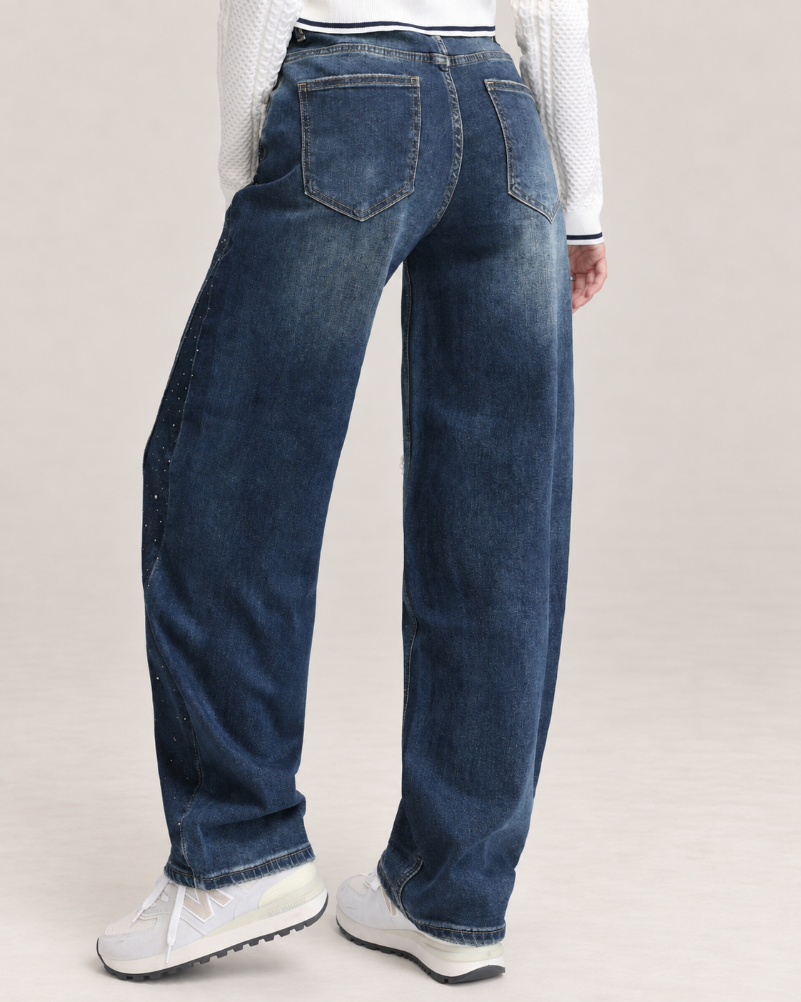 Hello Miss | Ballon jeans met strass Indy Donkerblauw