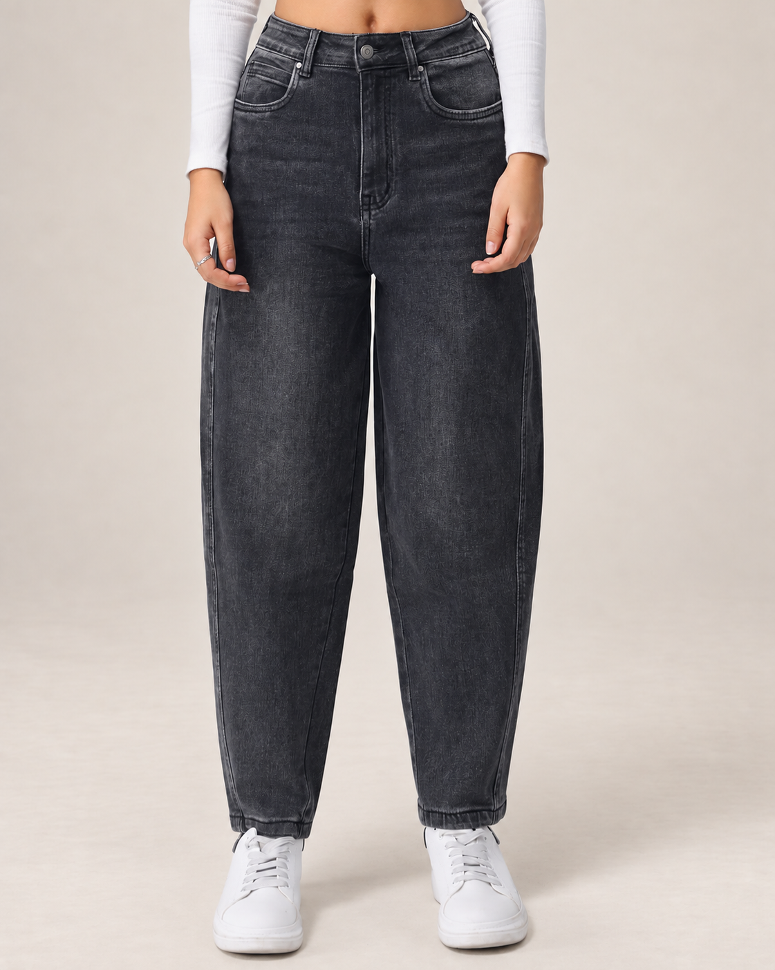 Hello Miss | Ballon jeans Mira-3 Donkergrijs