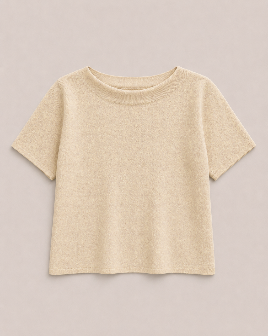Top met wijde hals Vivey Beige
