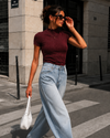 Turtleneck korte mouwen Fenn Bordeaux