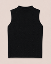 Mouwloze top met glitters Ivy Zwart