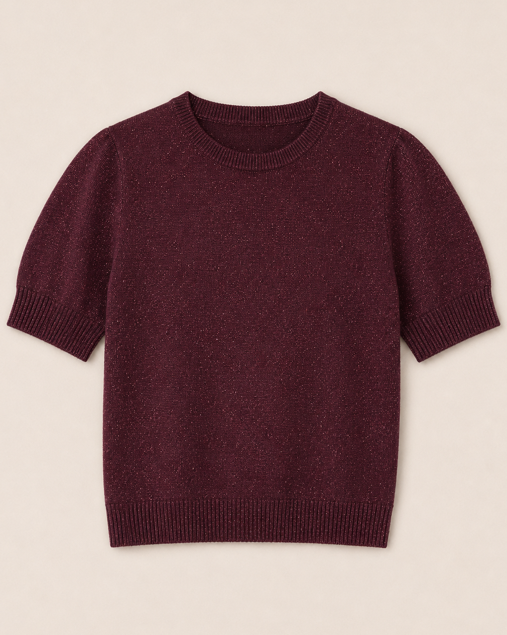 Glitter top Sarah Aubergine